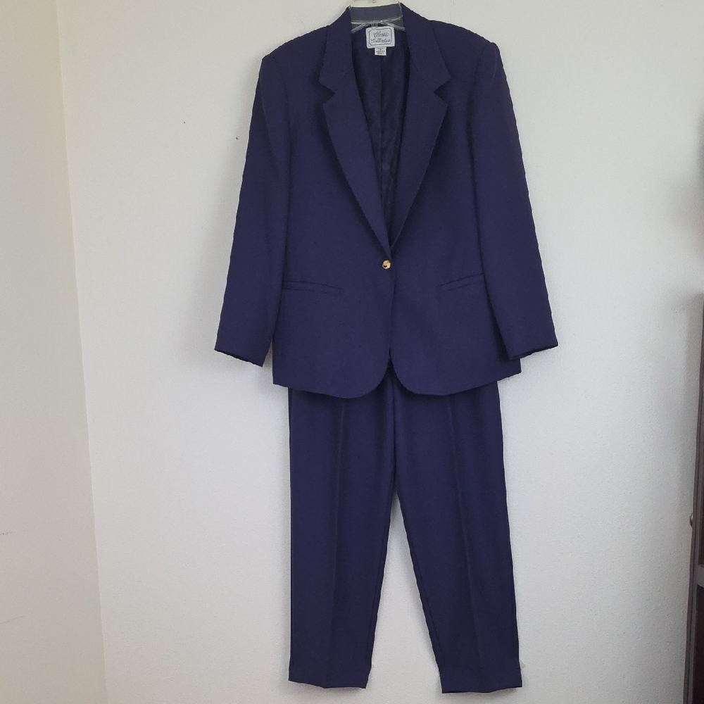 Vintage Purple Blazer & Pants Suit Classic Collection (Read Below Size Info) 12